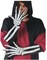 Halloween Skeleton Bone Gloves Wrist Bone 3D Elbow Length - 17 inches tip to tip